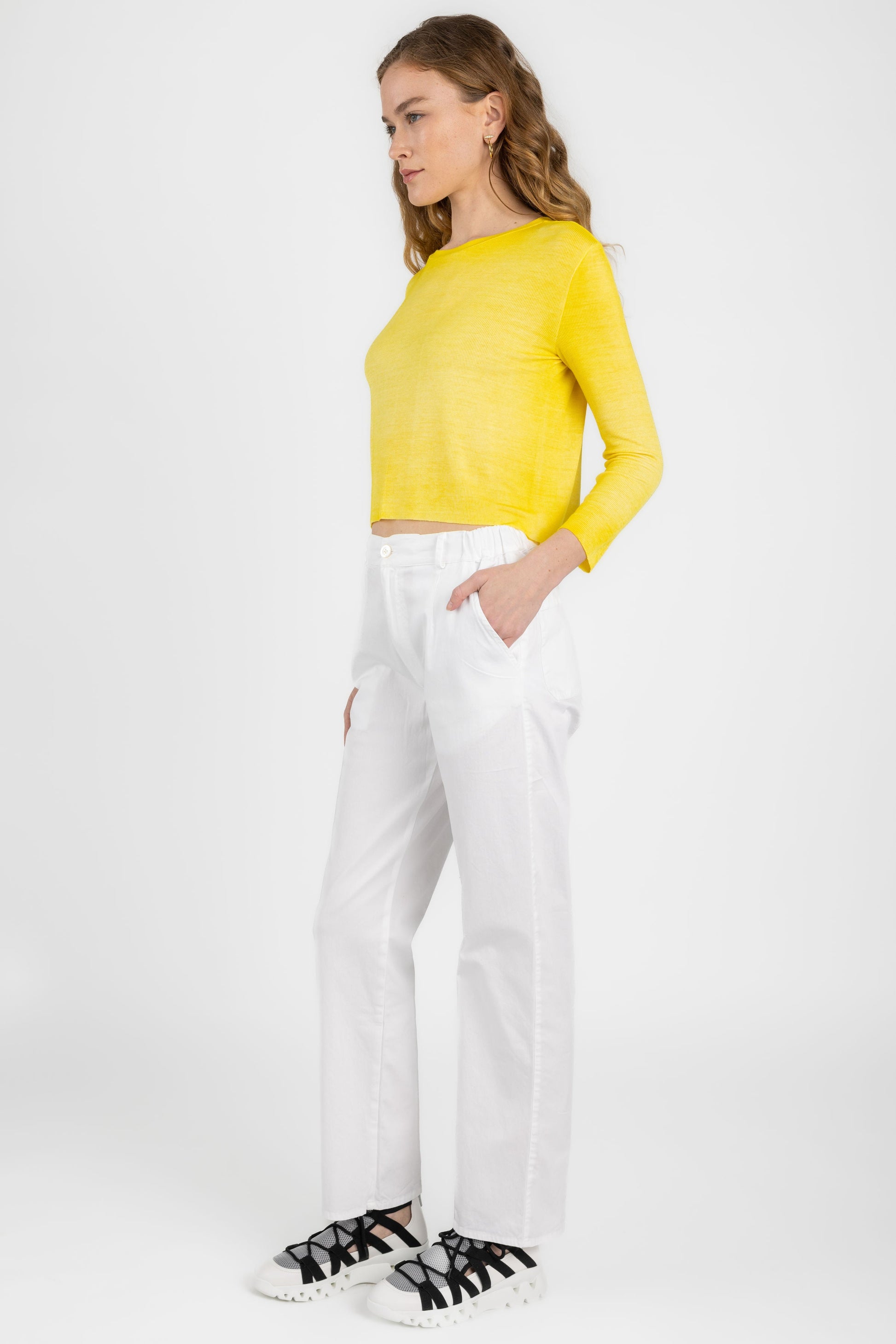 PRIVATE 0204 Cotton Trouser Pant in White