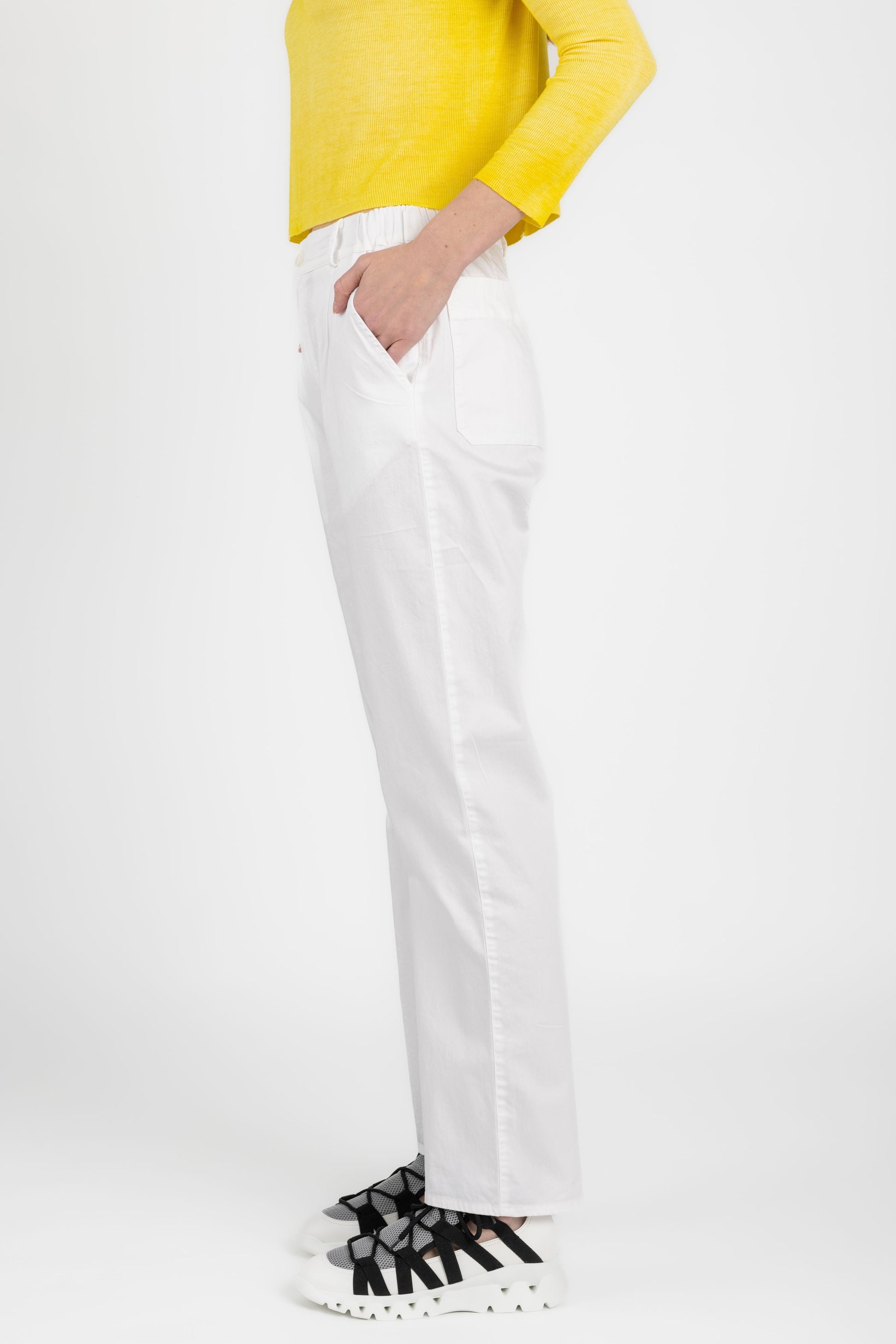 PRIVATE 0204 Cotton Trouser Pant in White