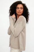 PRIVATE 0204 Airy Cashmere Cardigan in Dune