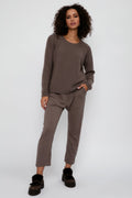 PRIVATE 0204 Cool Cashmere Jersey Jogger in Choco