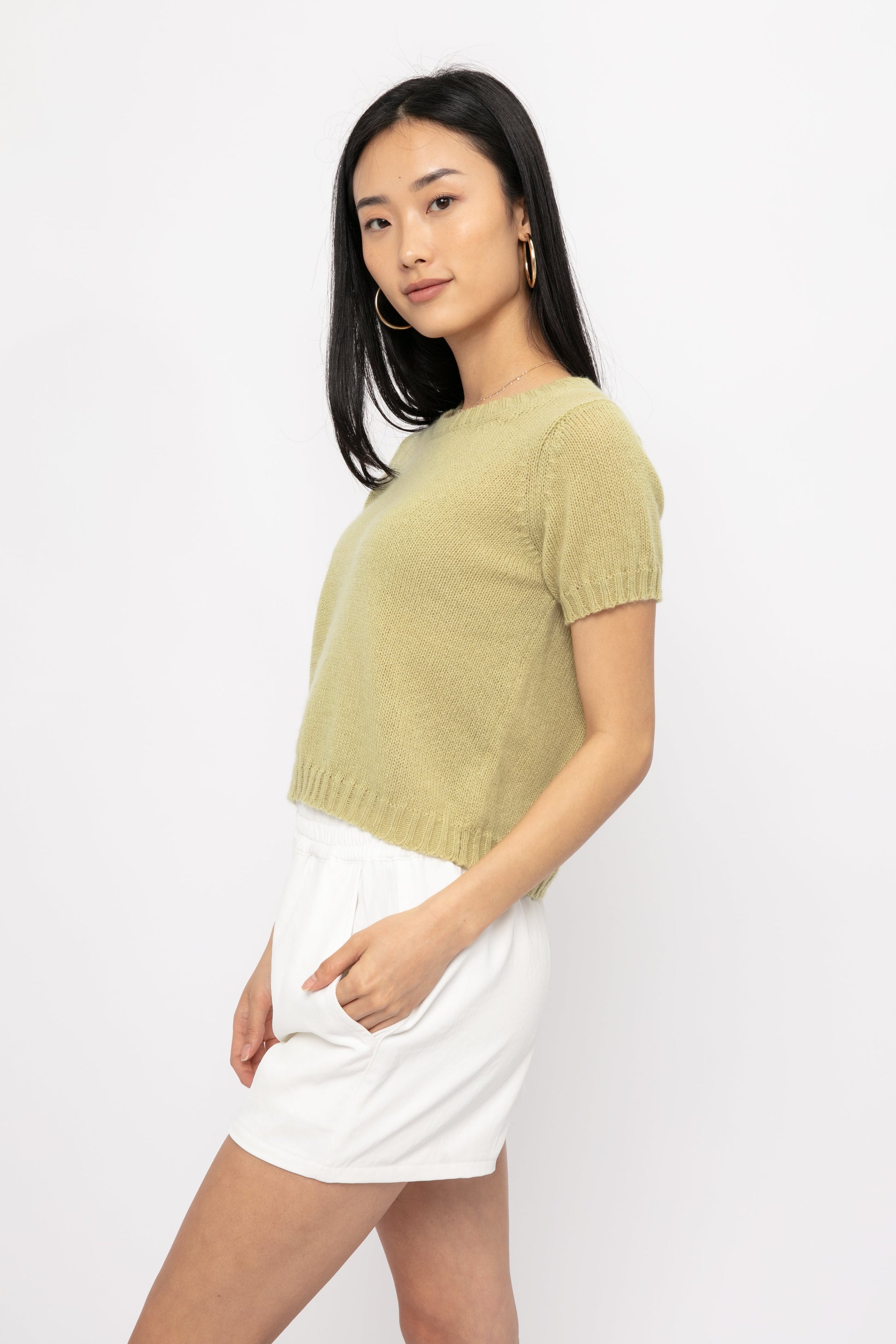 PRIVATE 0204 Cashmere Top in Kiwi
