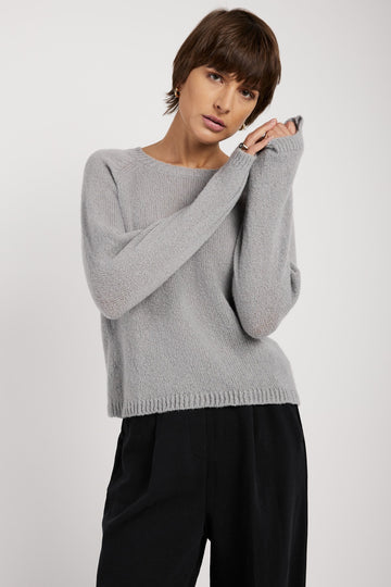 PRIVATE 0204 Bouclé Sweater in Heather Grey