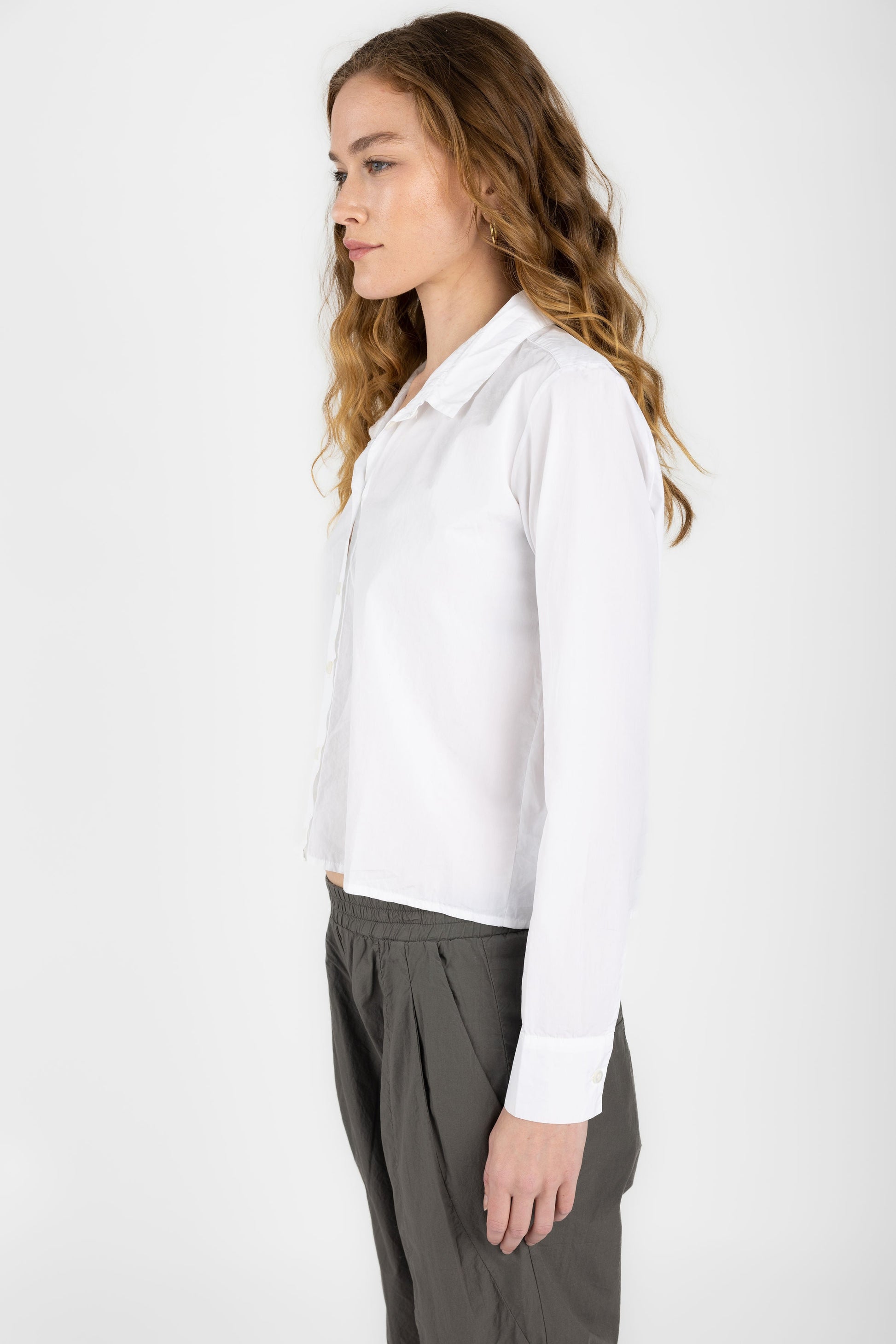 PRIVATE 0204 Ultra Fine Poplin Cotton Shirt in White