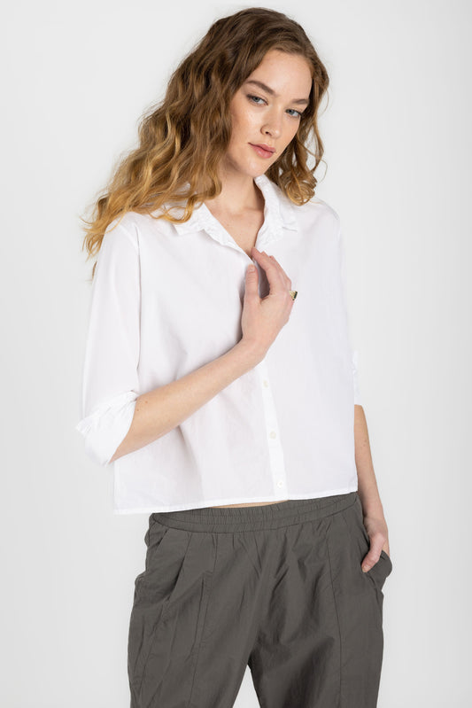 PRIVATE 0204 Ultra Fine Poplin Cotton Shirt in White