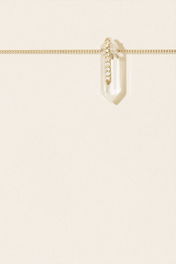 PASCALE MONVOISIN Moon No 1 Necklace in Rose Gold with Crystal Diamond Pendant