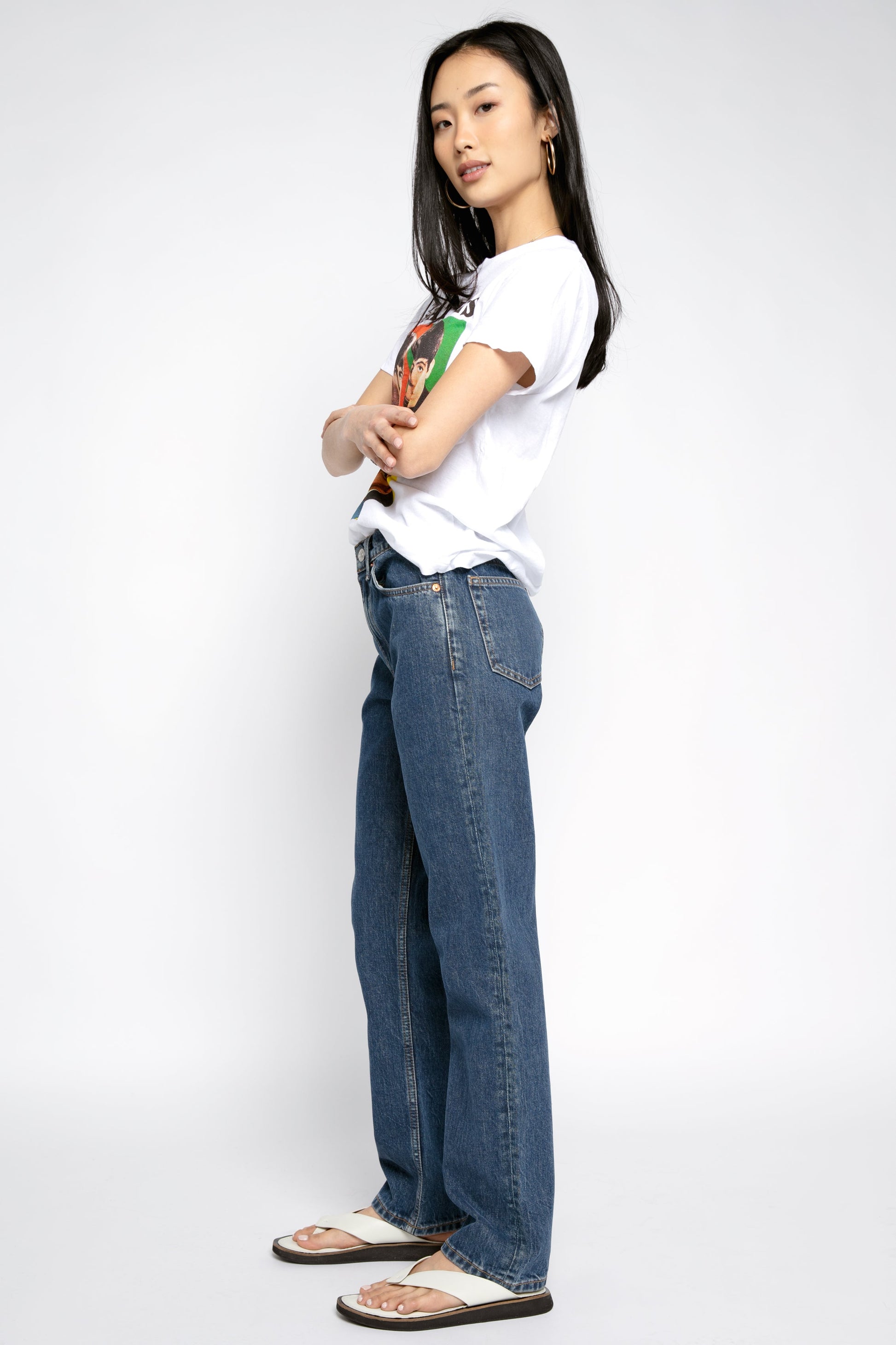 RE/DONE 70s Straight Jean in Rustic Indigo