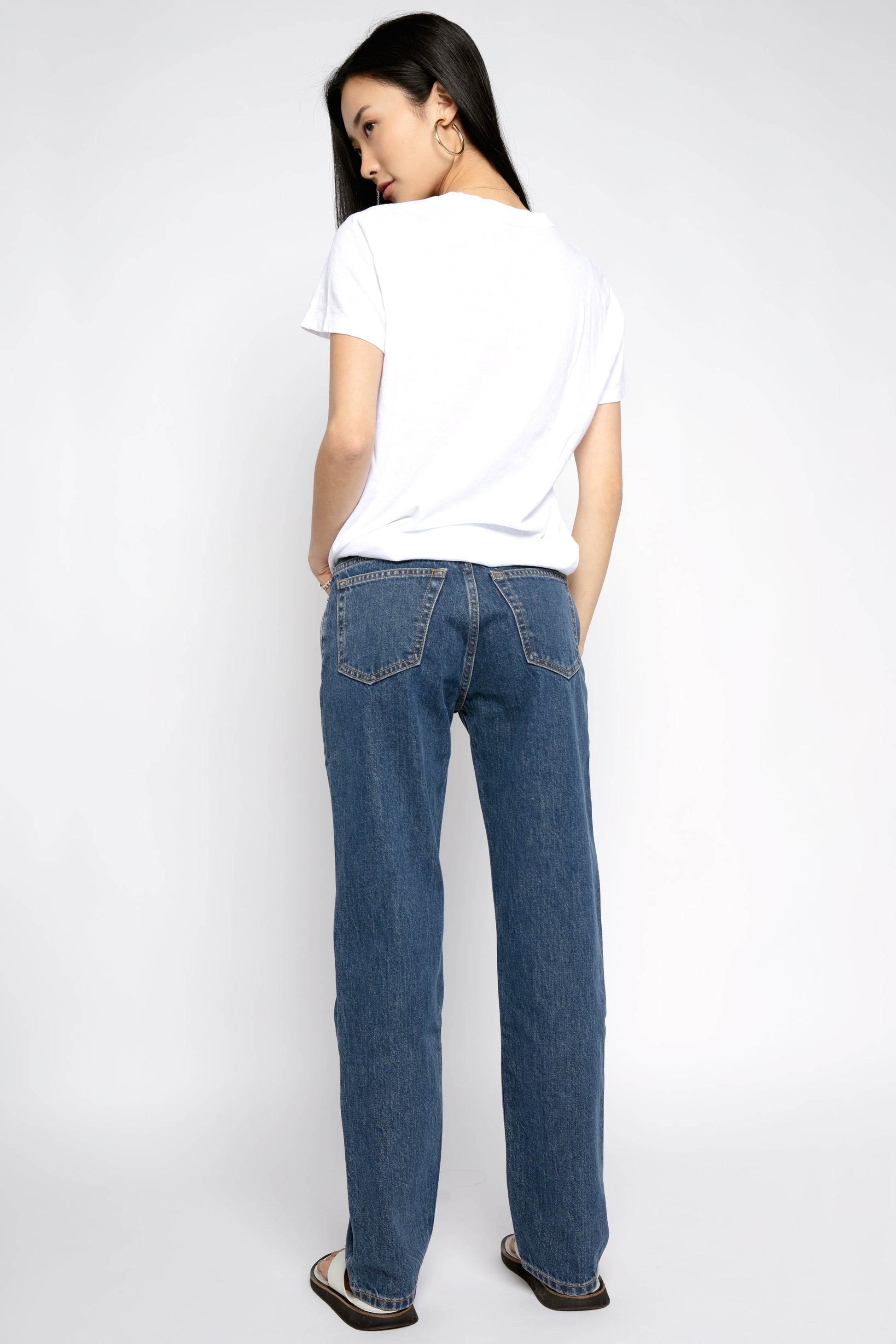 RE/DONE 70s Straight Jean in Rustic Indigo