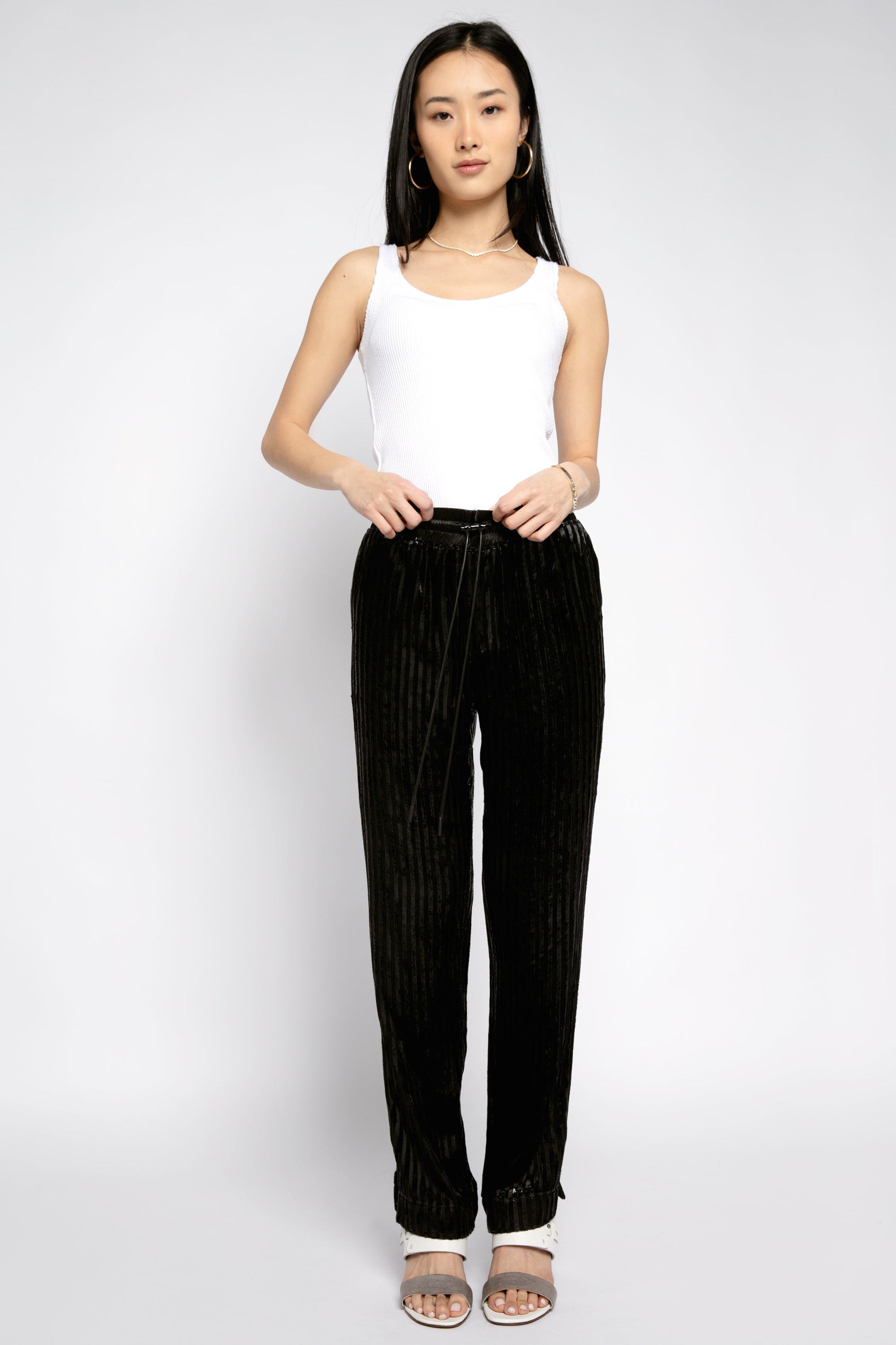 RTA Fiona Pant in Velvet Stripe