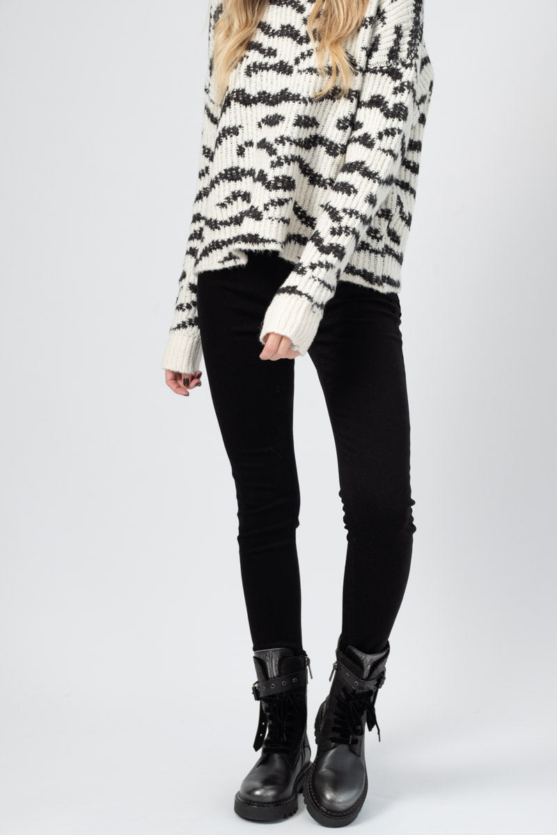 RAG & BONE Nina High Rise Ankle Skinny Jean in Black