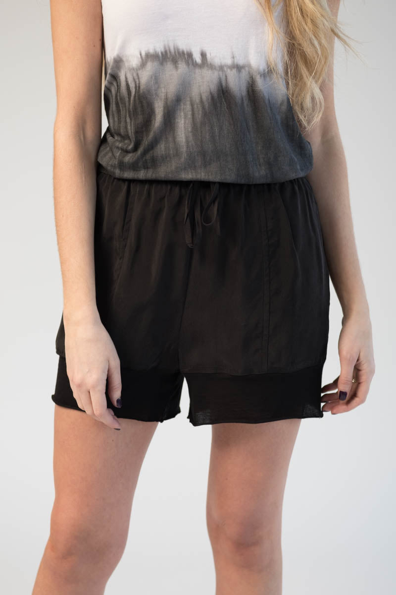 ROQUE Cupro Shorts in Black