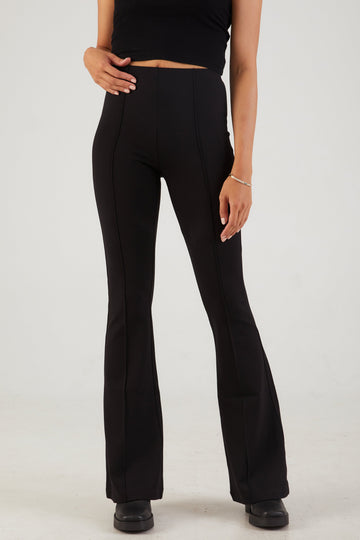 SABLYN Bailey Pintuck Flare Legging in Black