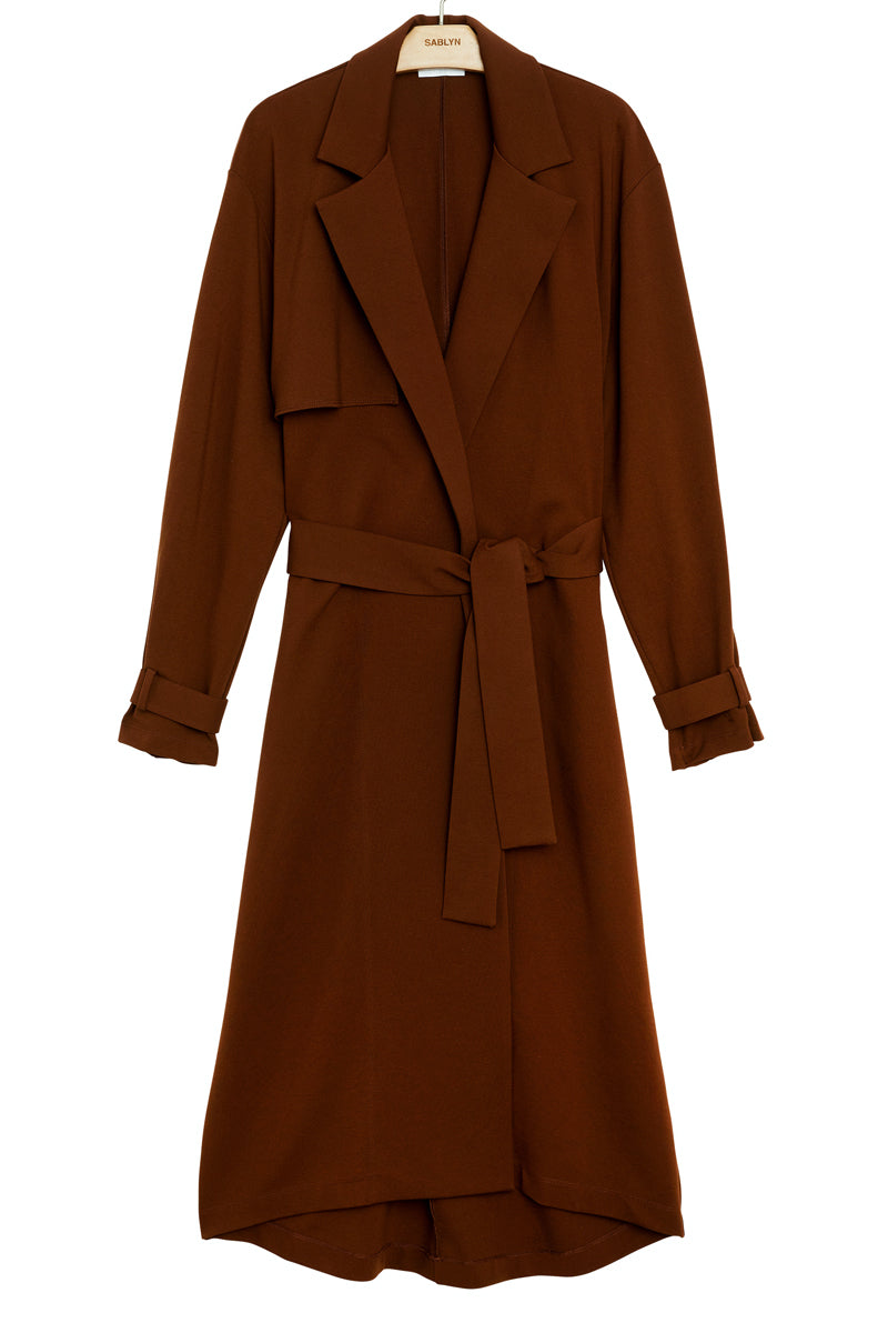SABLYN Paradis Trench Coat in Cordovan