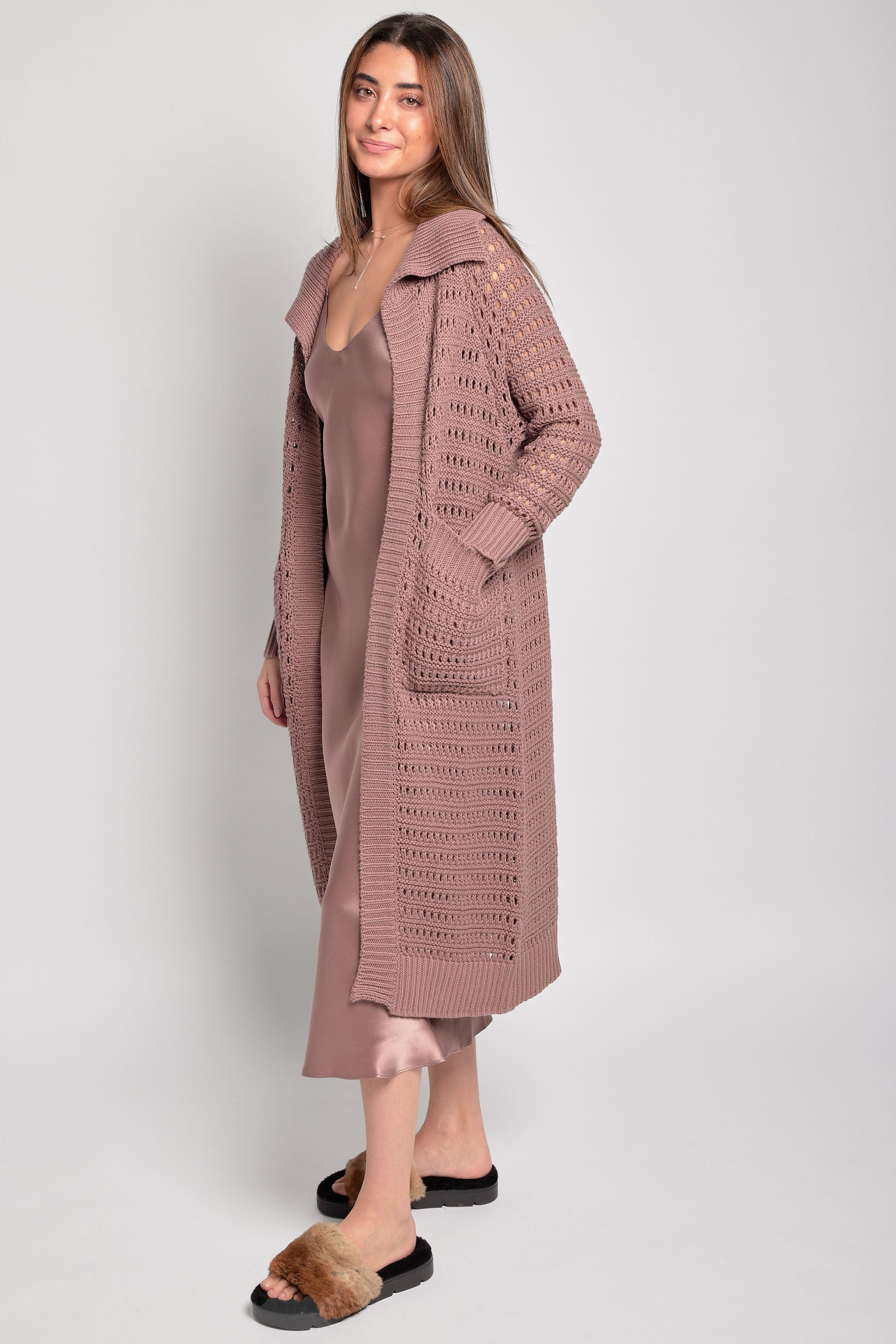 SABLYN Bellemy Cardigan Sweater in Mink