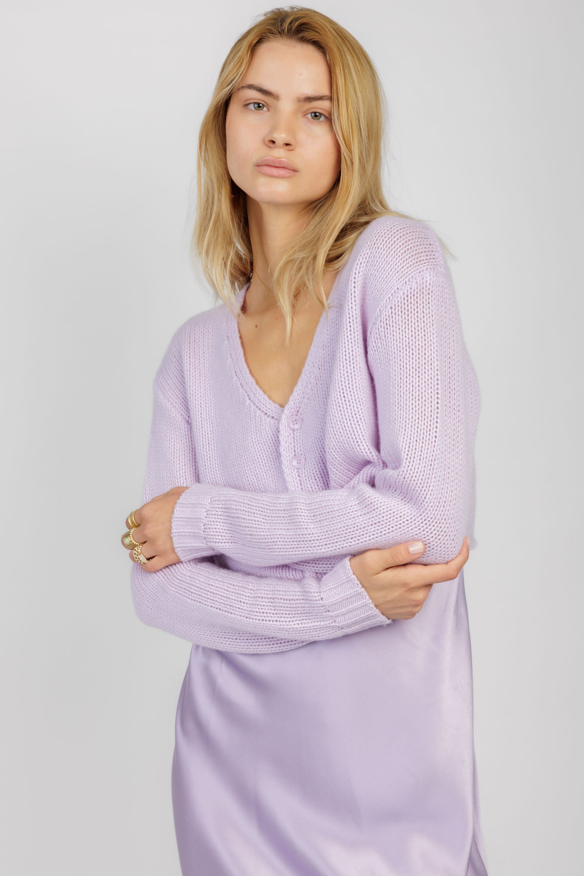 SABLYN Bianco Cashmere Cardigan in Prism