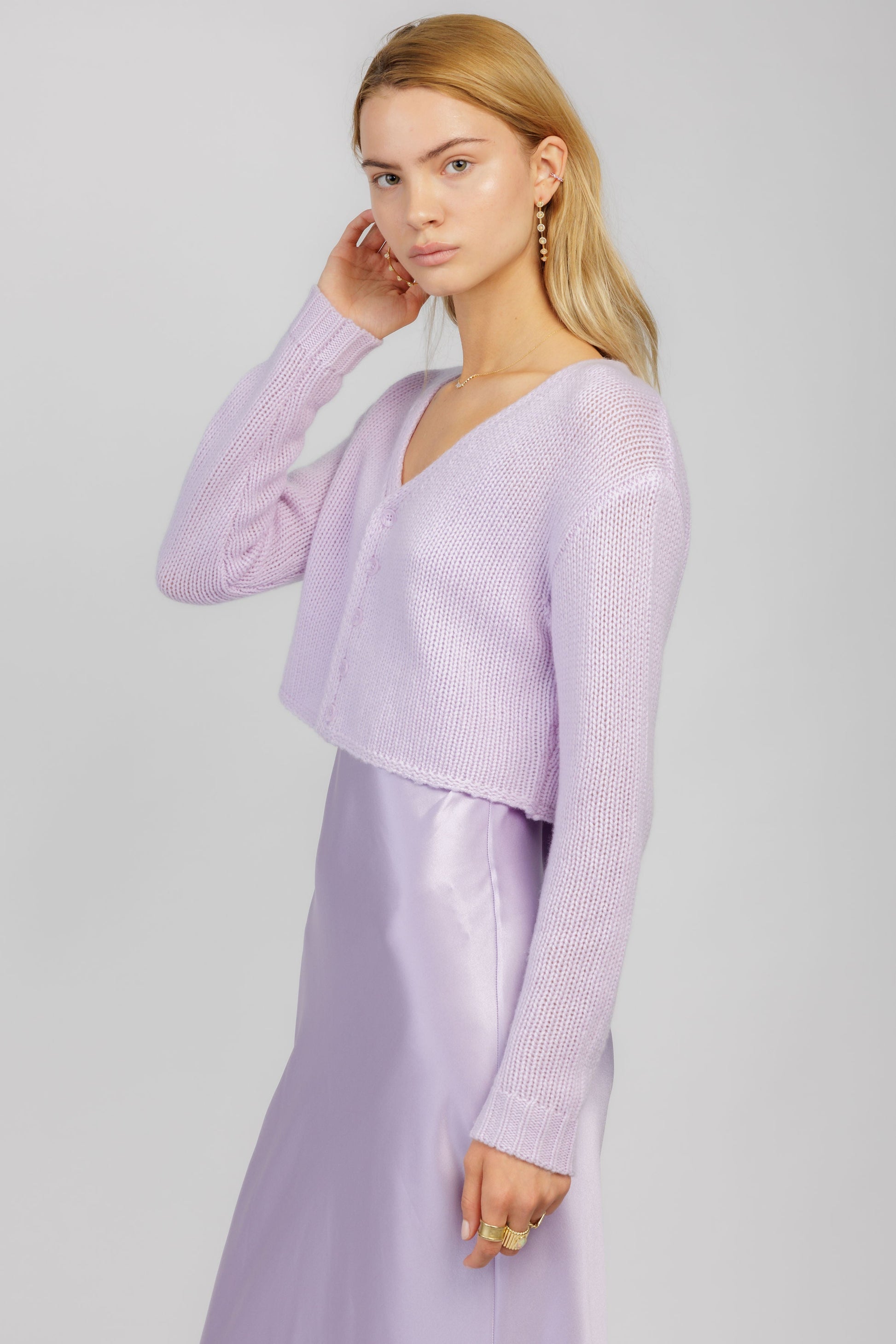 SABLYN Bianco Cashmere Cardigan in Prism