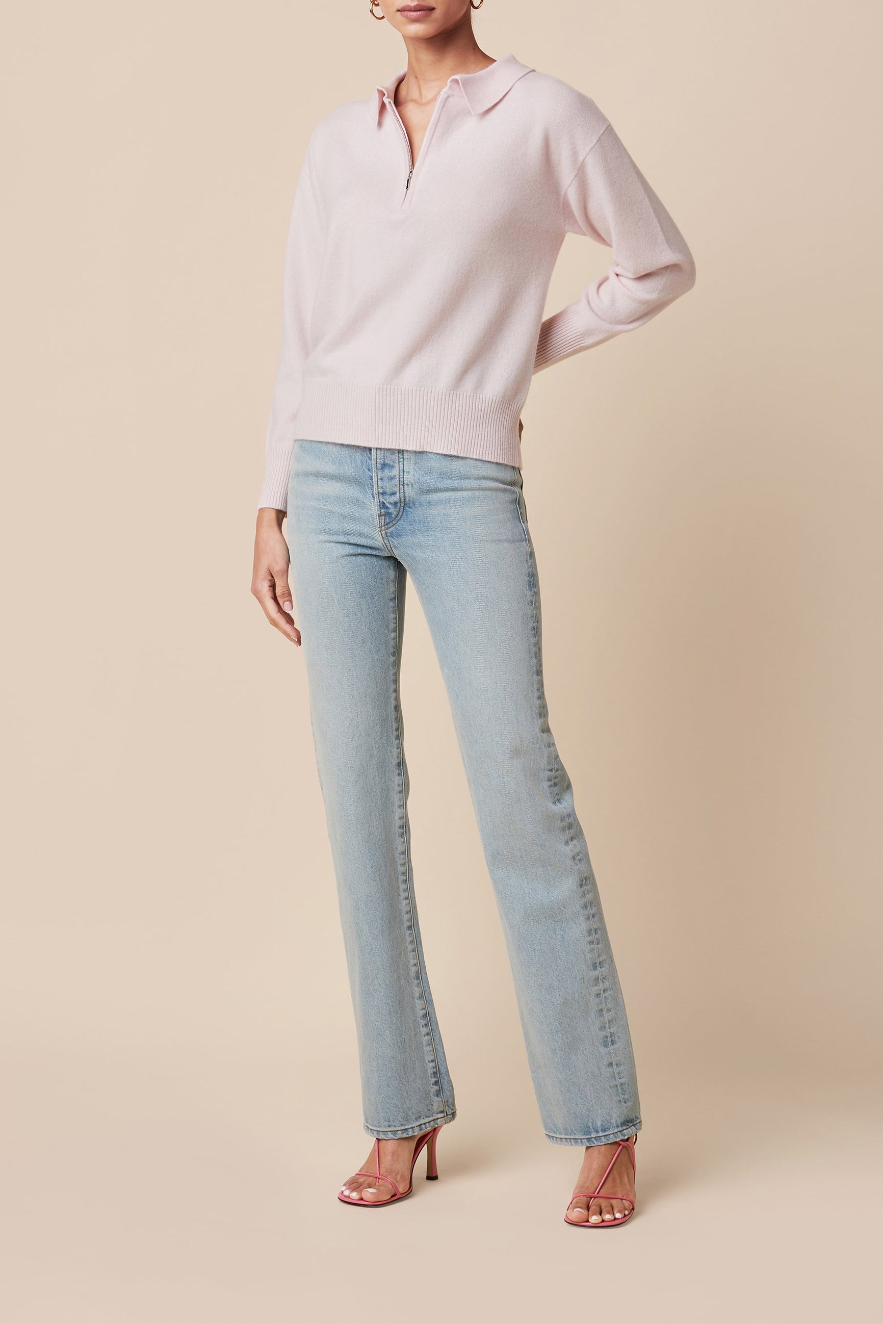 SABLYN Darlene Collar Sweater in Blushing