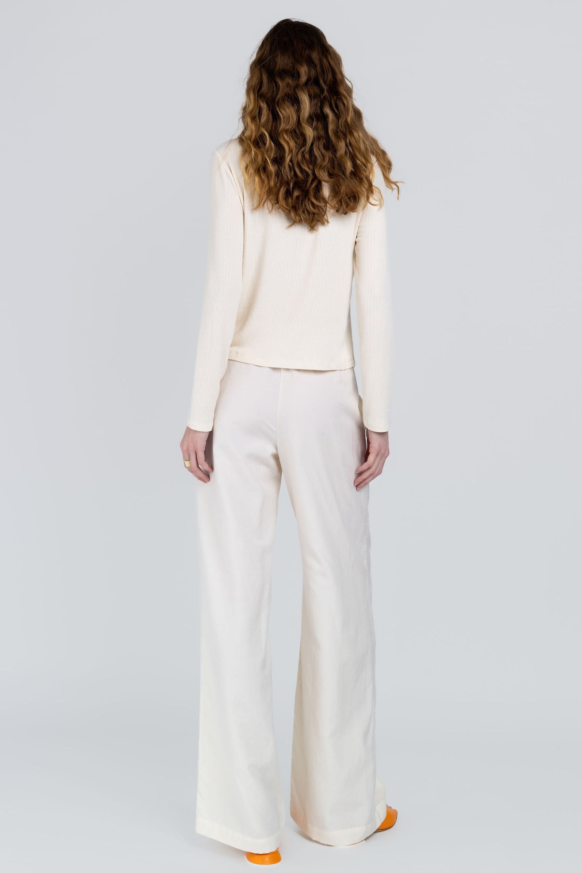 SABLYN Baxter Drawstring Wide Leg Pant in Gardenia