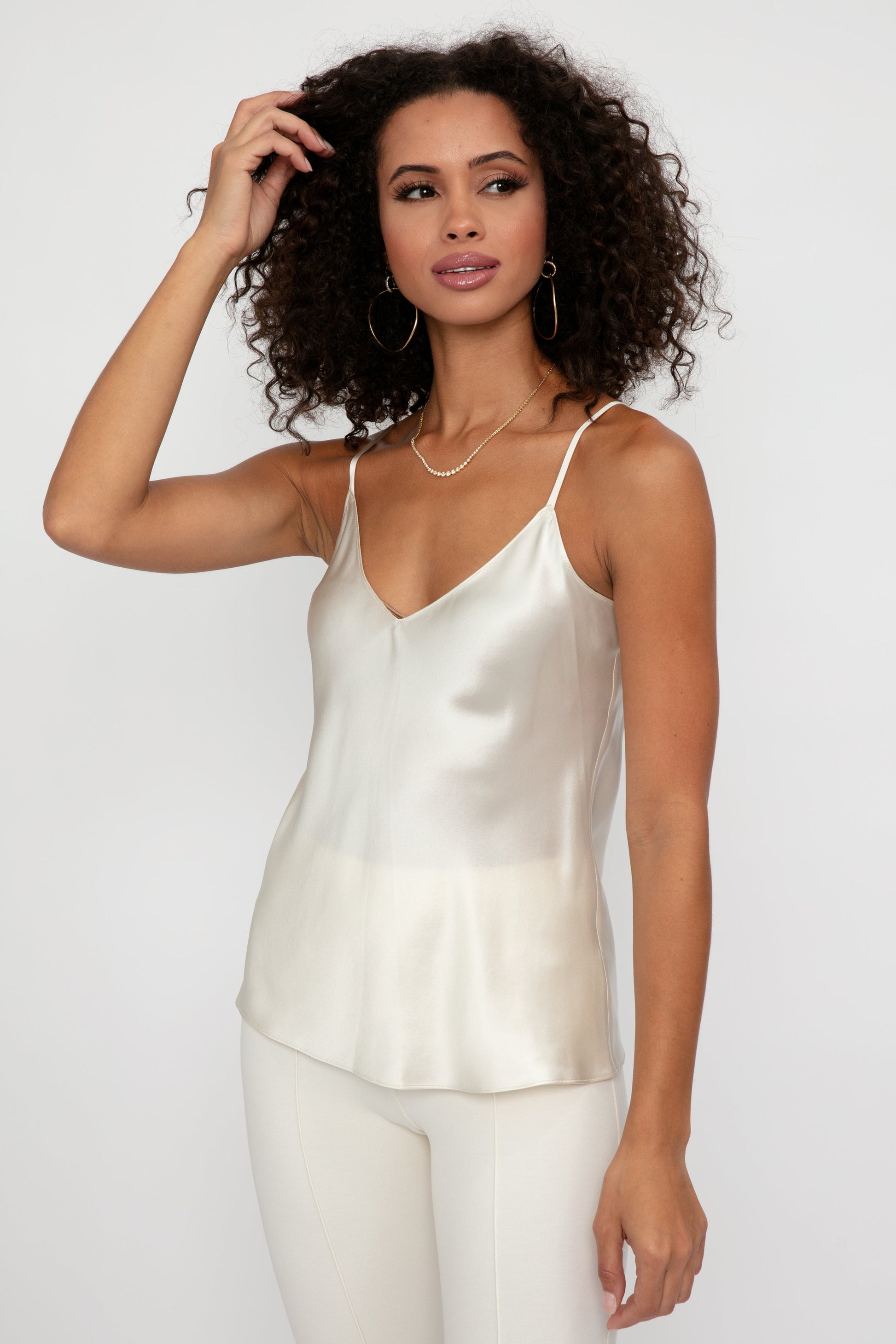 SABLYN Gloria Silk Camisole in Gardenia