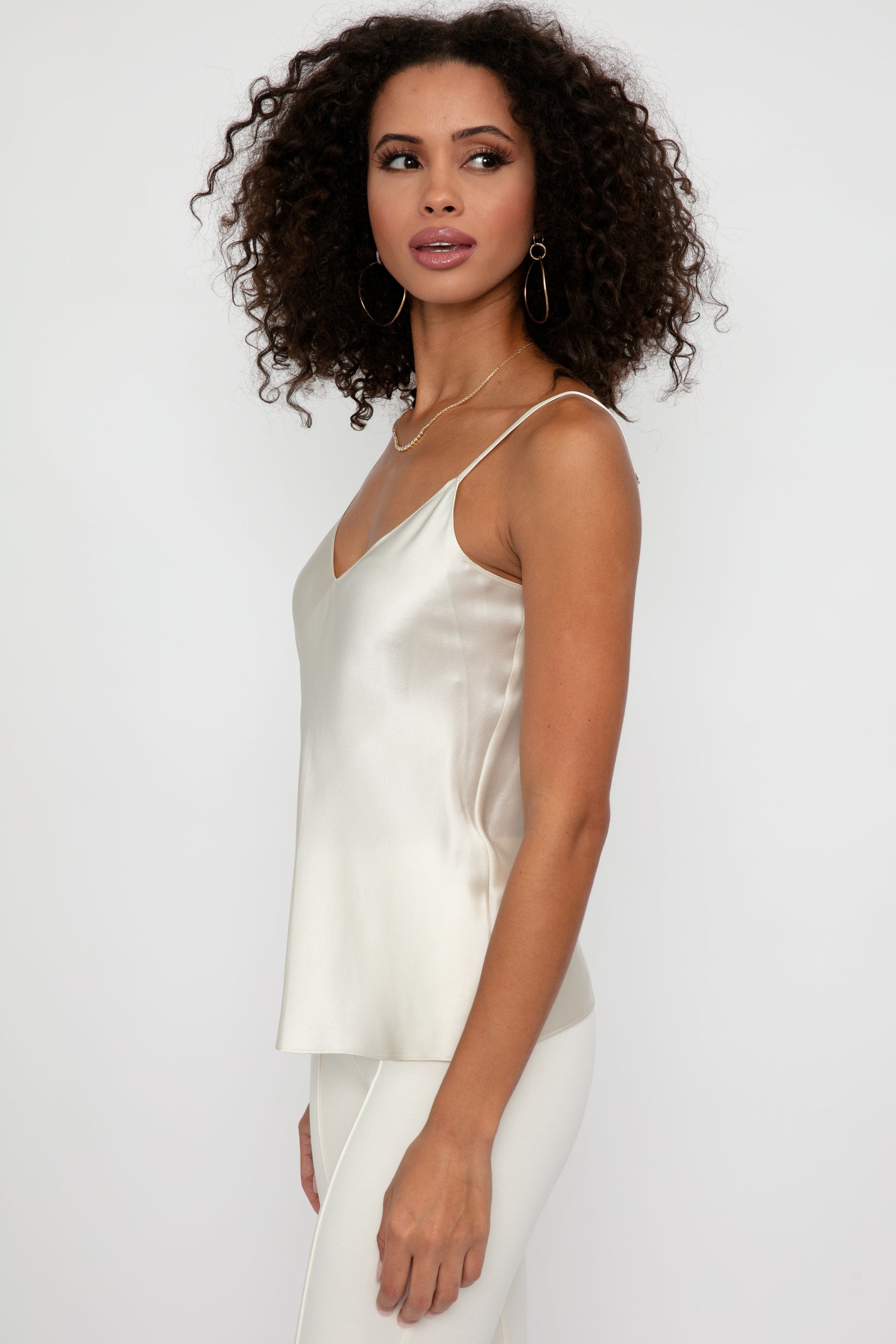 SABLYN Gloria Silk Camisole in Gardenia