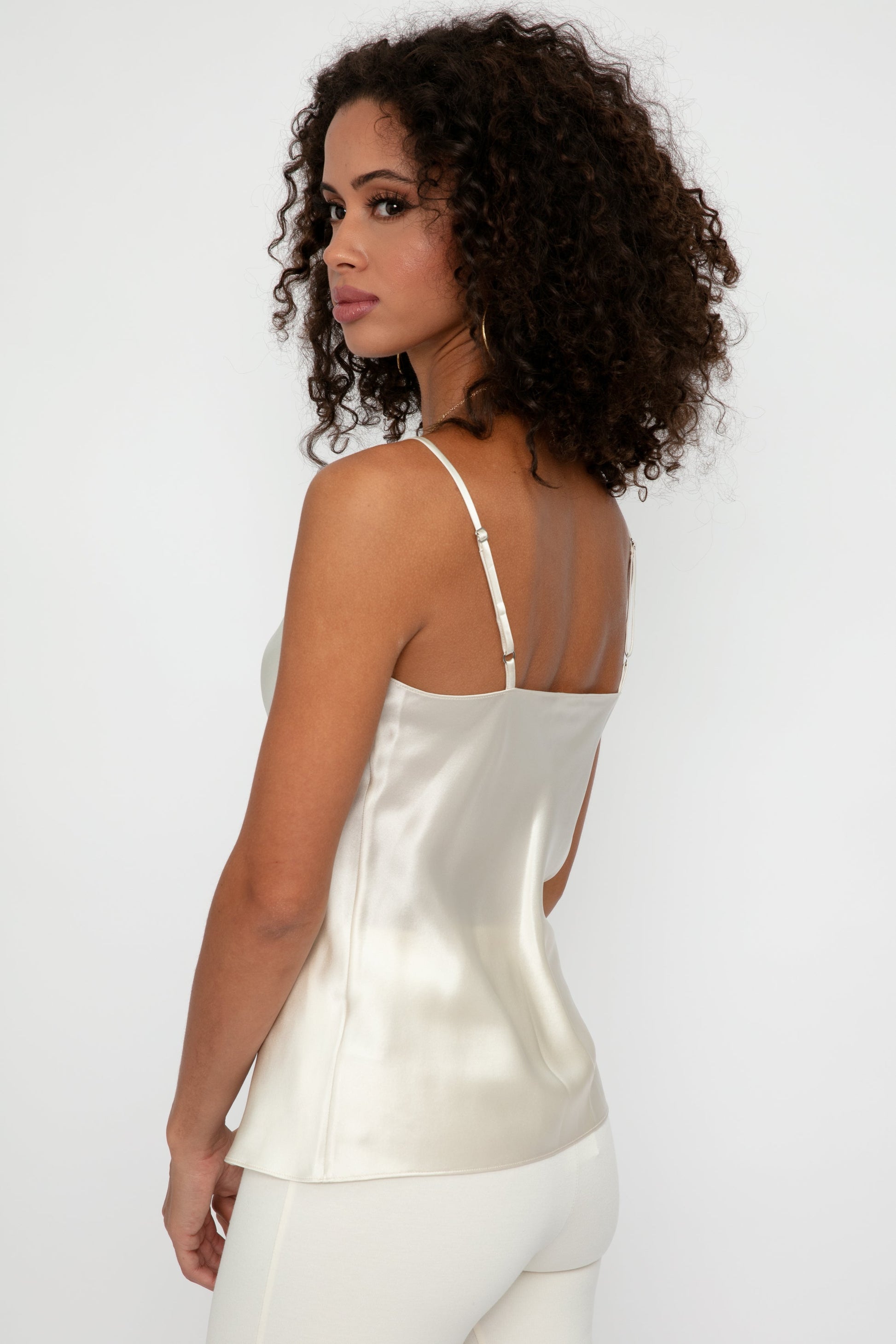 SABLYN Gloria Silk Camisole in Gardenia