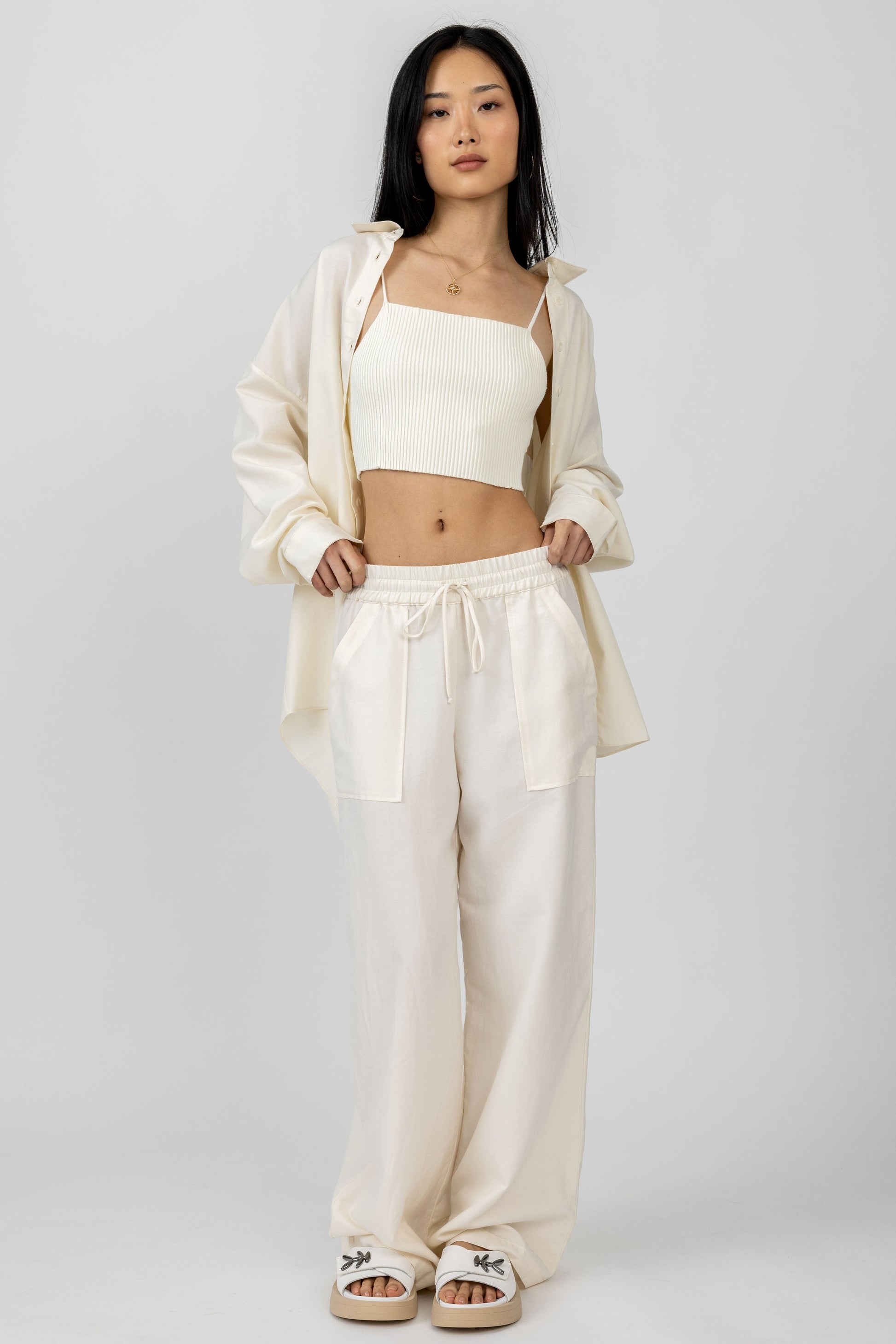 SABLYN Harris Button Up Shirt in Gardenia
