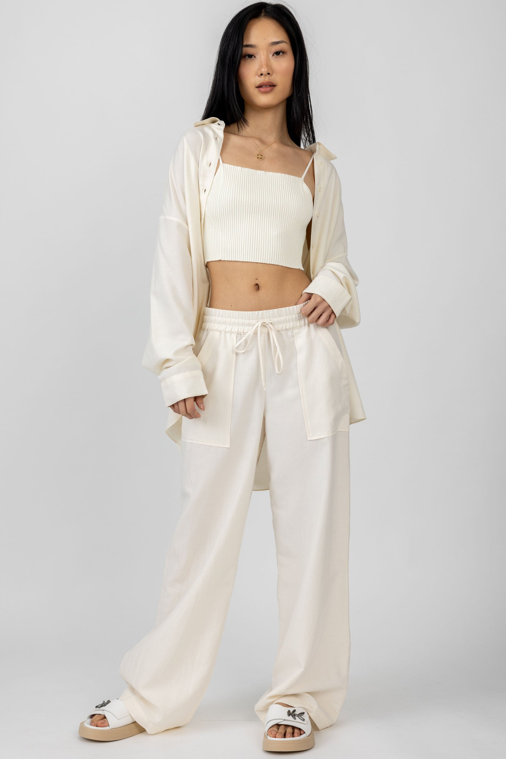 SABLYN Harris Button Up Shirt in Gardenia