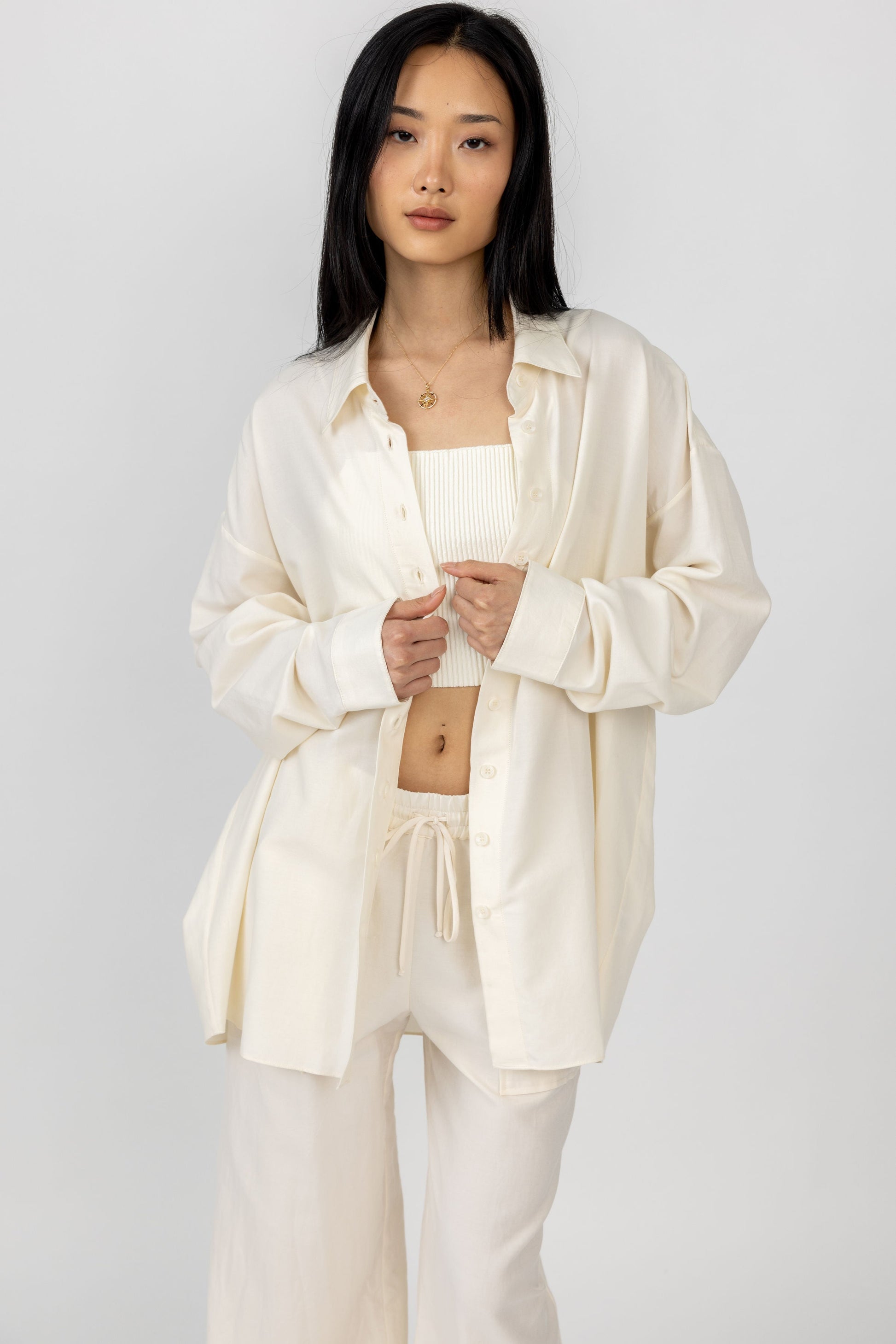 SABLYN Harris Button Up Shirt in Gardenia