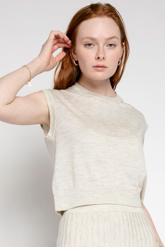 SABLYN Ora Sleeveless Top in Blizzard