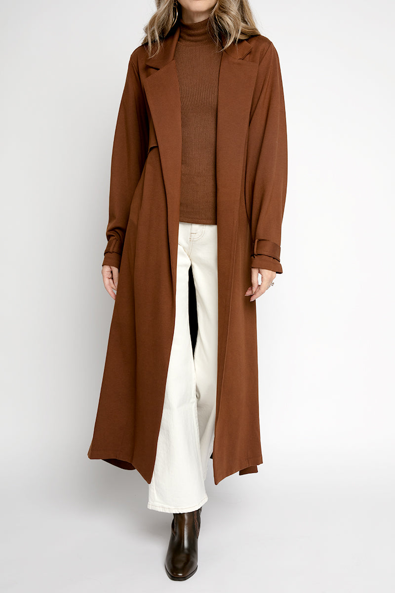 SABLYN Paradis Trench Coat in Cordovan
