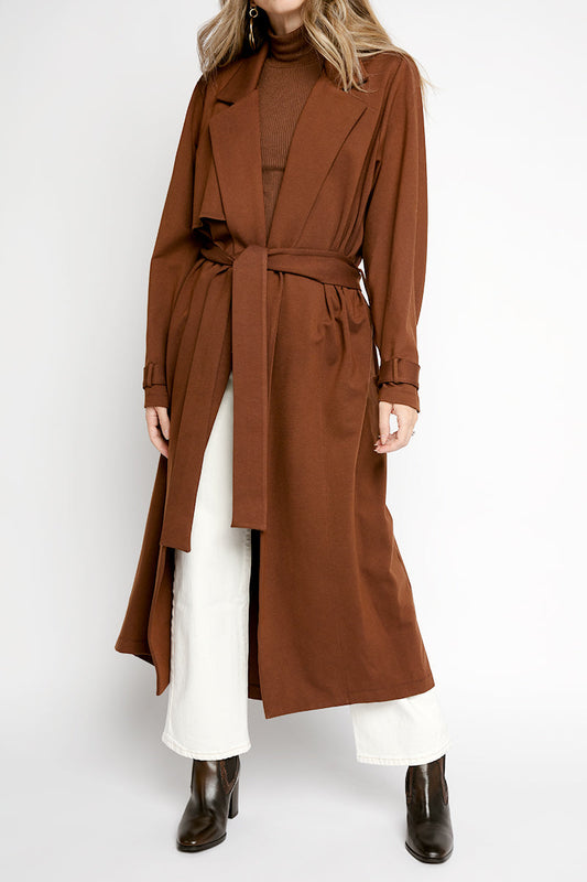 SABLYN Paradis Trench Coat in Cordovan