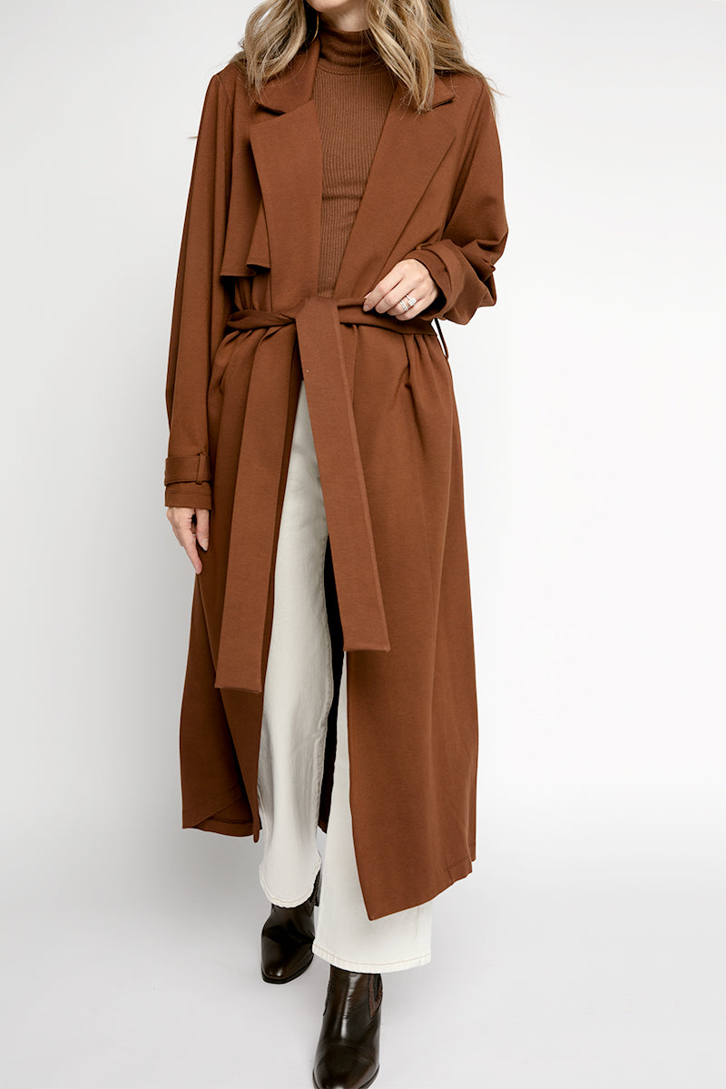SABLYN Paradis Trench Coat in Cordovan