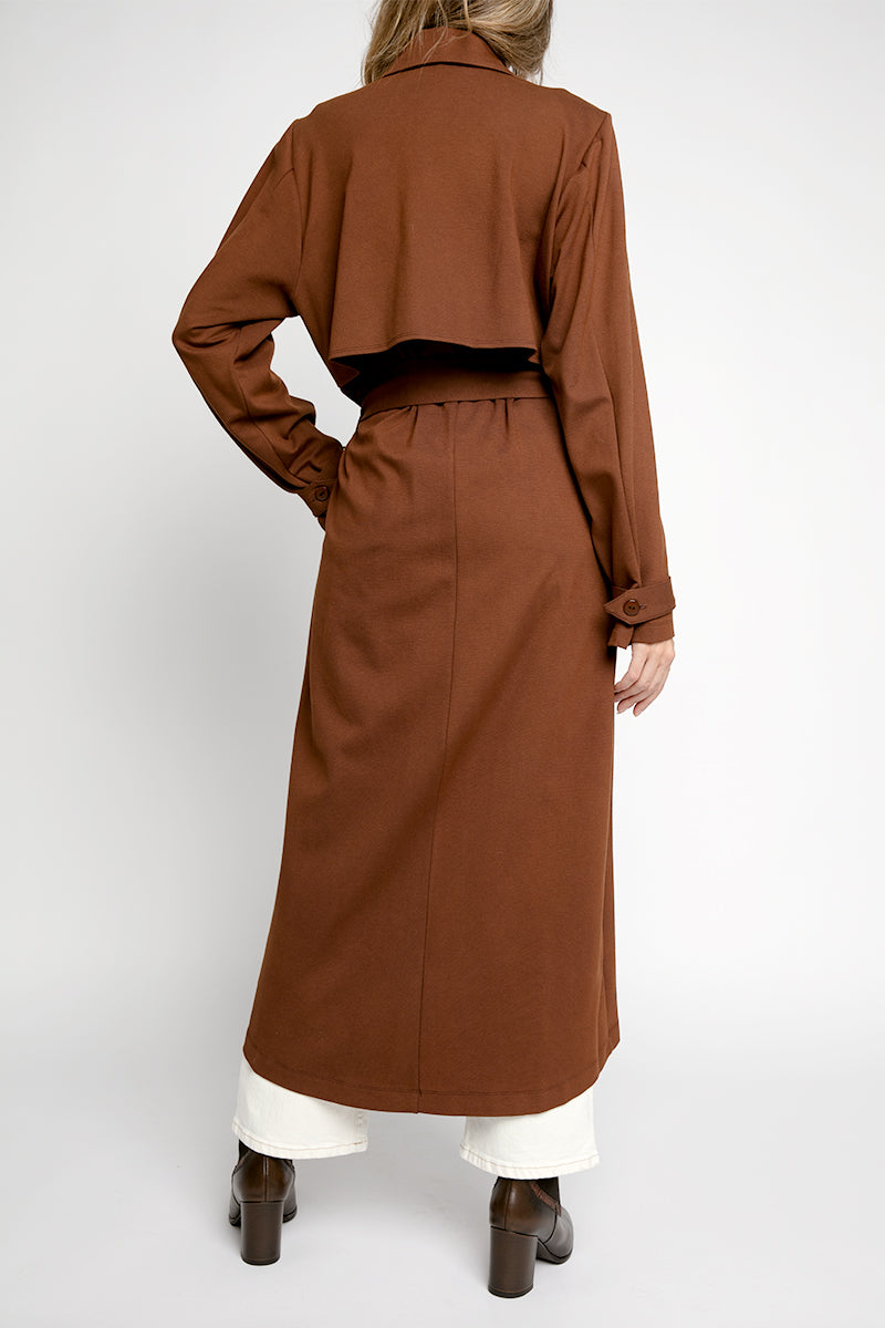 SABLYN Paradis Trench Coat in Cordovan