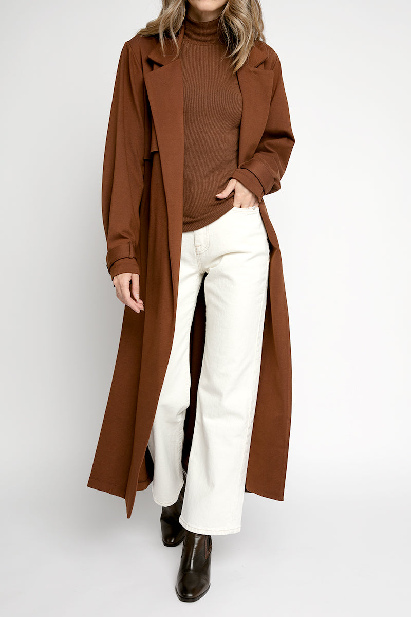 SABLYN Paradis Trench Coat in Cordovan