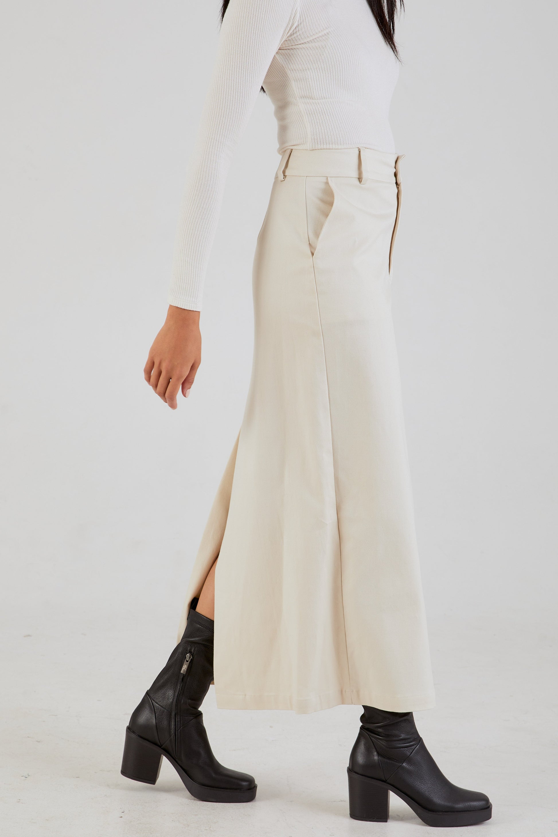 SABLYN Patricia Twill Skirt in Gardenia