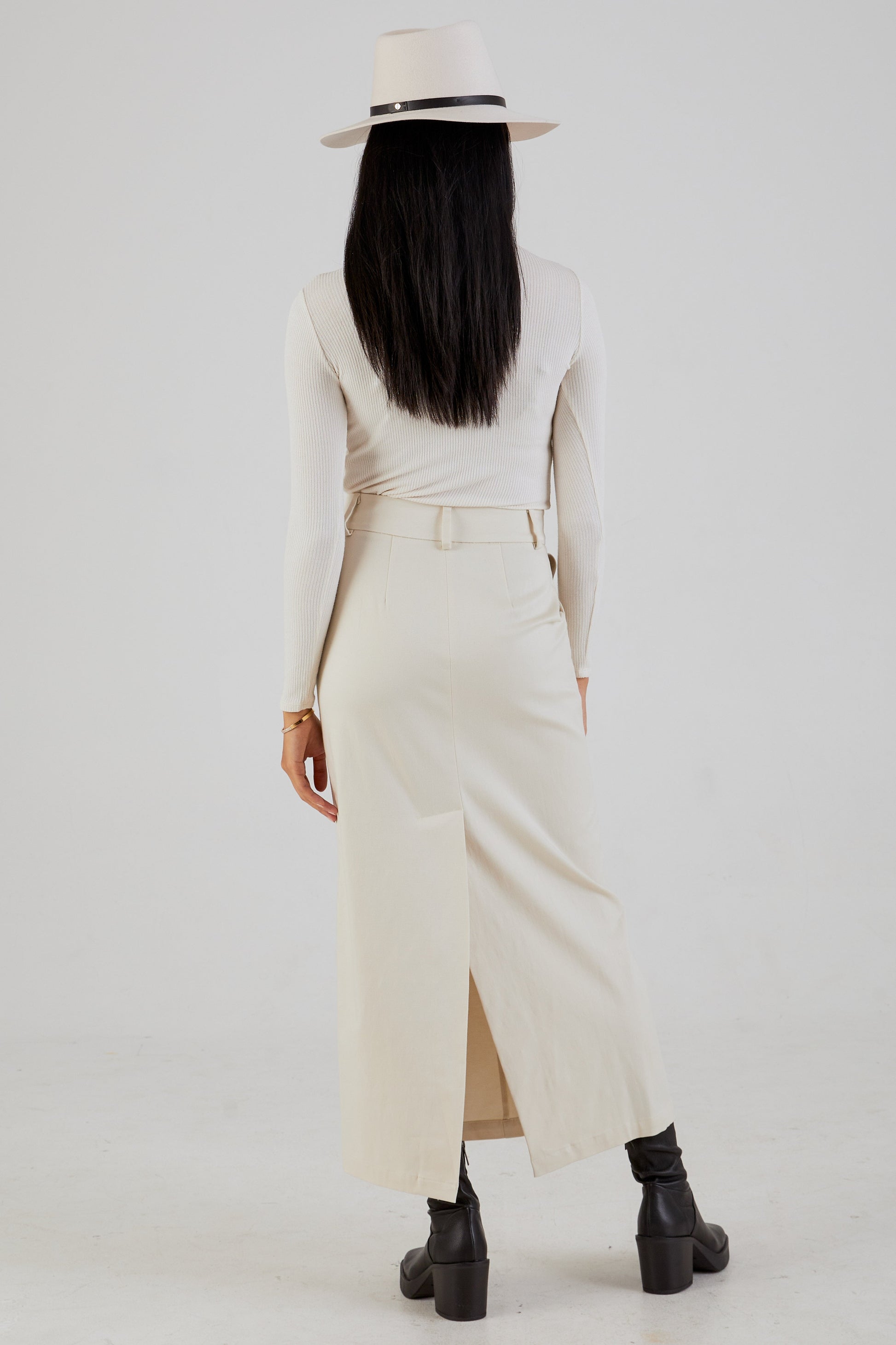 SABLYN Patricia Twill Skirt in Gardenia