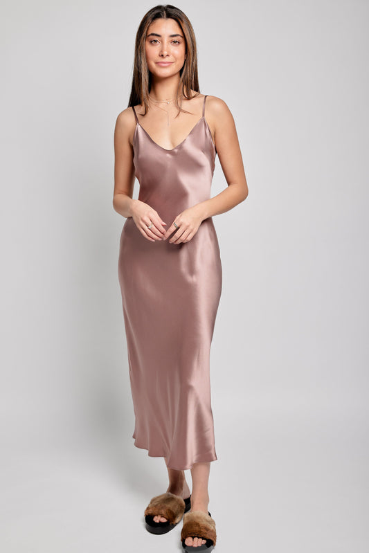 SABLYN Taylor Silk Dress in Mink