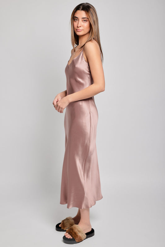 SABLYN Taylor Silk Dress in Mink