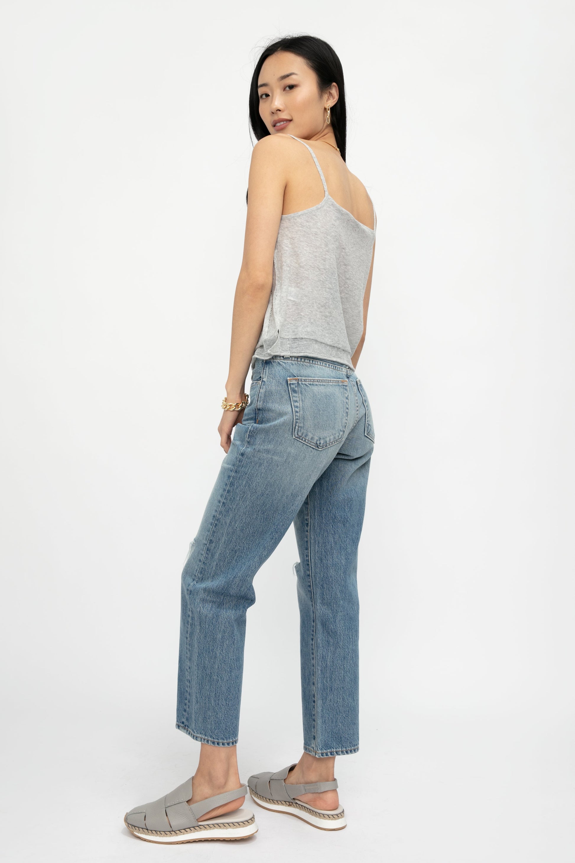 SLVRLAKE Sophie Crop Jean in Badlands