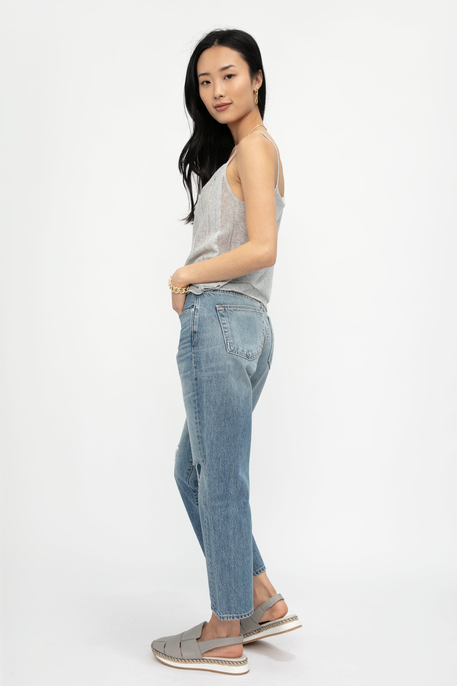 SLVRLAKE Sophie Crop Jean in Badlands