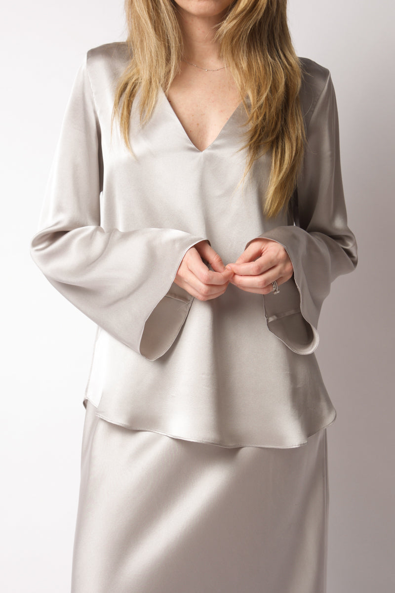 SABLYN Zahar Bell Sleeve Top in Pebble