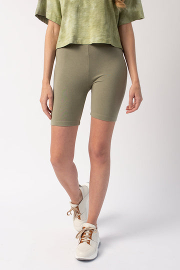 COTTON CITIZEN Milan Biker Short in Basil