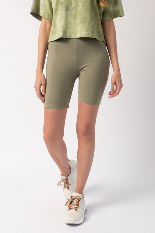 COTTON CITIZEN Milan Biker Short in Basil
