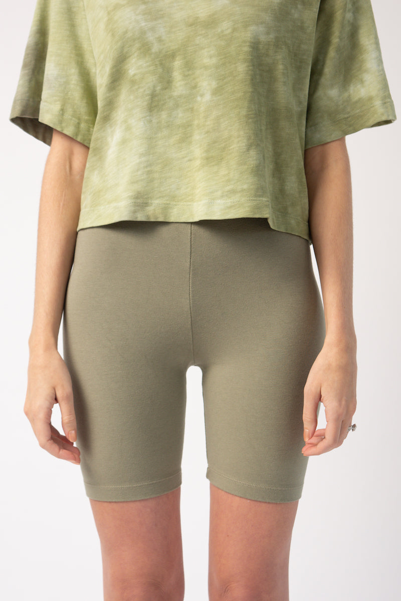 COTTON CITIZEN Milan Biker Short in Basil