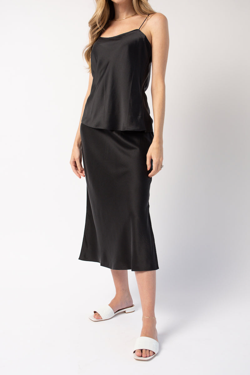 FRAME Simple Cami in Noir