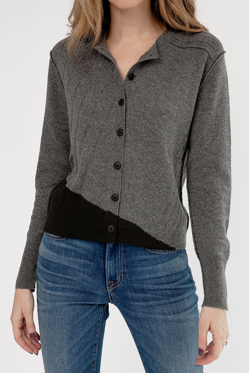 PAYCHI GUH Cardigan in Thunder Black