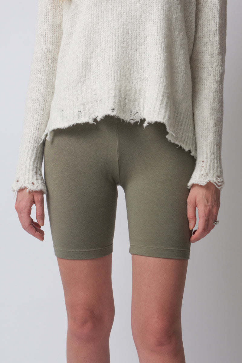 COTTON CITIZEN Milan Biker Short in Moon Rock