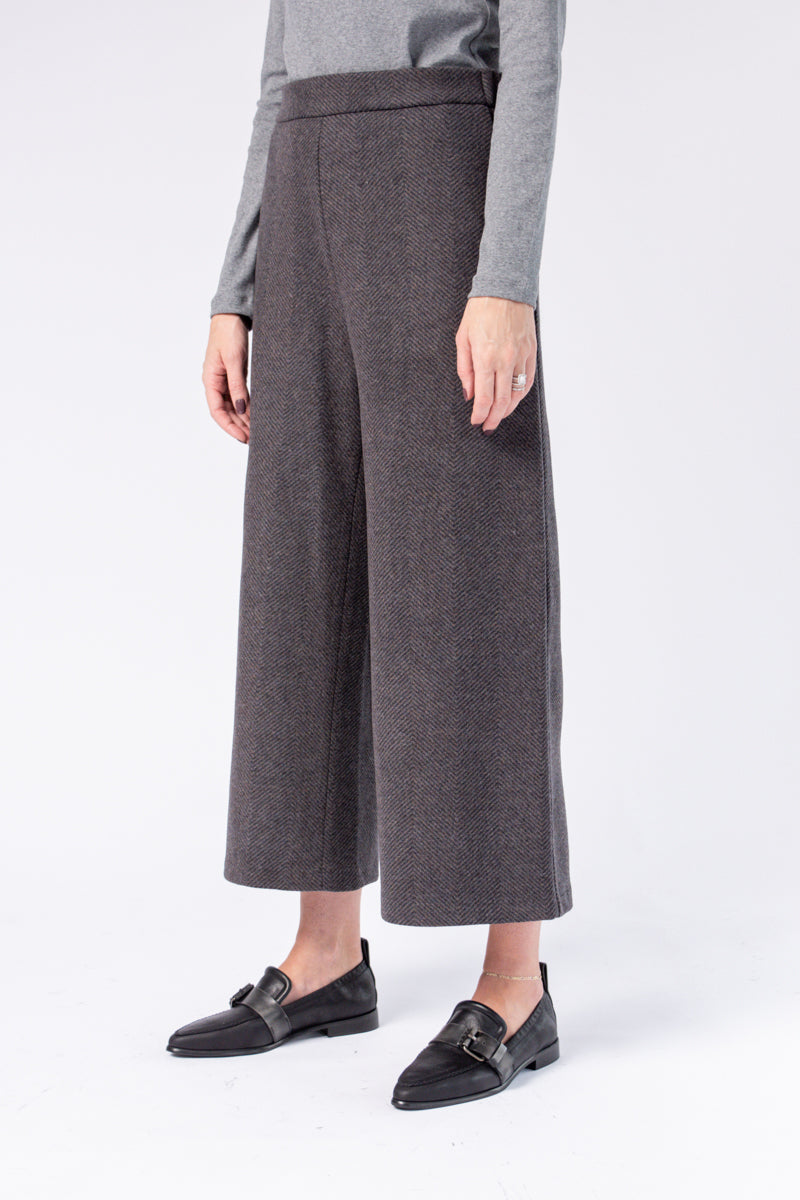 FABIANA FILIPPI Cropped Trouser in Agate Brown and Grey