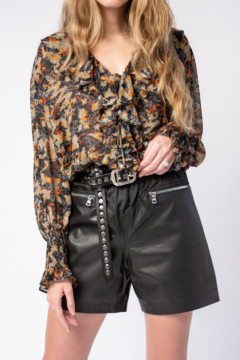 IRO Estera Blouse in Khaki Black
