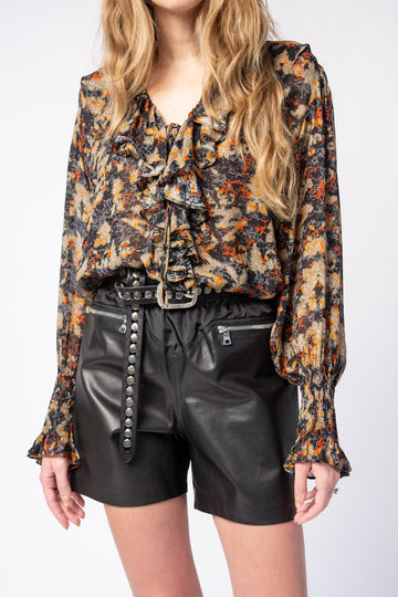IRO Estera Blouse in Khaki Black