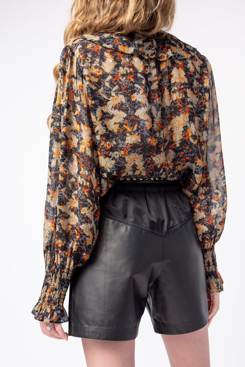 IRO Estera Blouse in Khaki Black